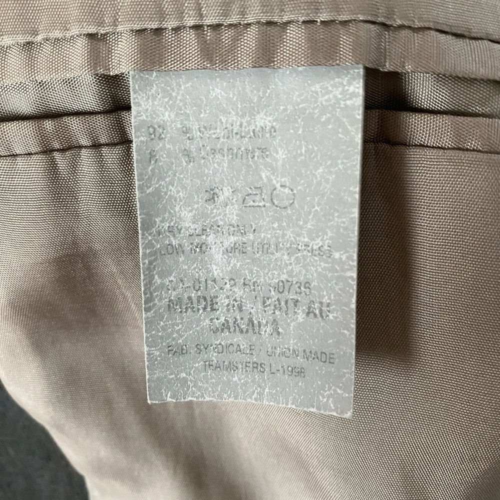 Vtg Lauren Ralph Lauren Mens Wool Cashmere Blend Blazer‎ 46R Made in Canada